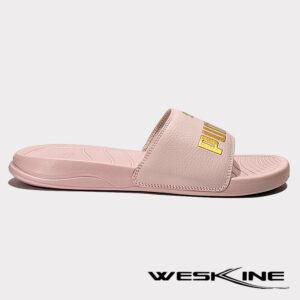 Claquettes Popcat 20 en Chalk Pink-Puma Team Gold