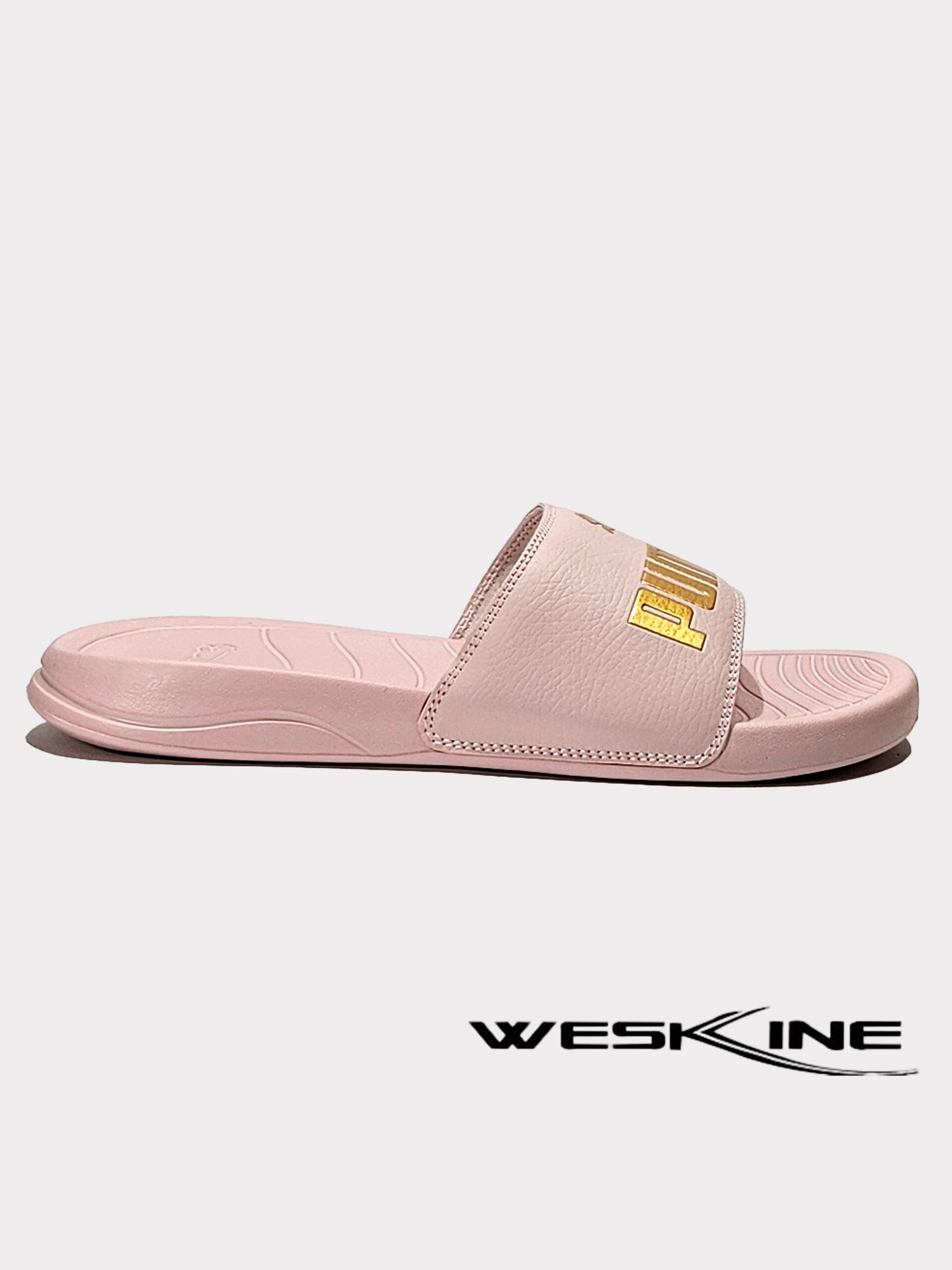Claquettes Popcat 20 en Chalk Pink-Puma Team Gold