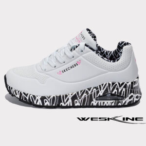 Skechers Uno Loving Love 155506/WBK en blanc et noir